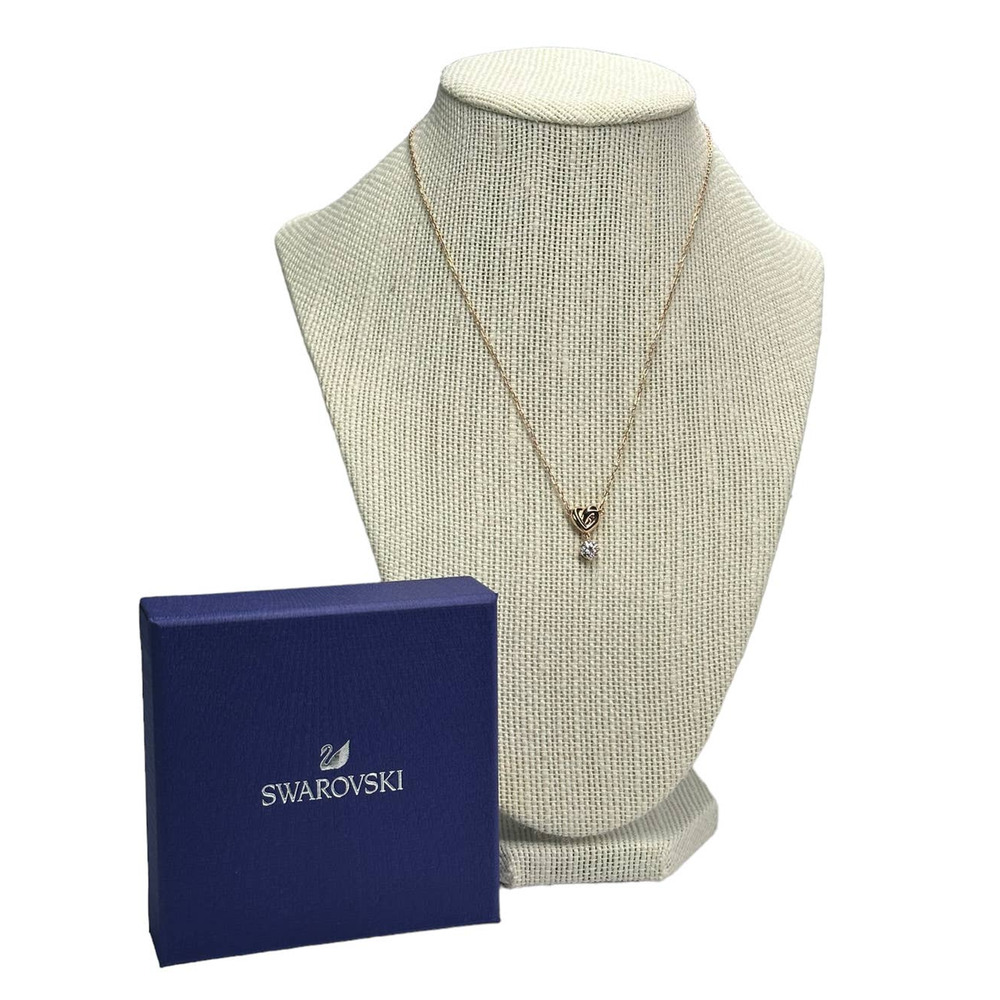 Swarovski Lifelong Heart pendant White, Rose gold-tone plated Necklace